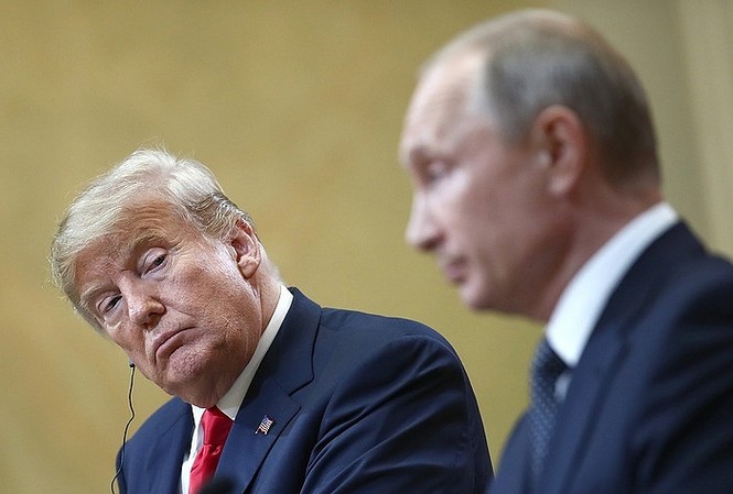 Ông Trump: ‘Tôi không ủng hộ Nga, muốn nước Mỹ an toàn’ Tổng thống Mỹ Donald Trump và Tổng thống Nga Vladimir Putin. Ảnh: Tass