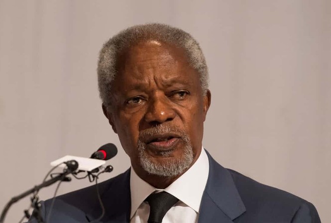 Cựu Tổng thư ký Liên Hợp Quốc Kofi Annan qua đời Cựu Tổng thư ký LHQ Kofi Annan. Ảnh: AFP