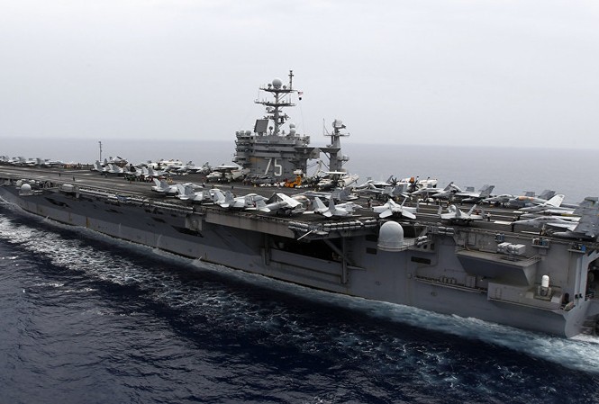Tàu sân bay Mỹ tham gia cuộc tập trận lớn nhất trong 20 năm của NATO Tàu sân bay Mỹ USS Harry S. Truman. Ảnh: AP