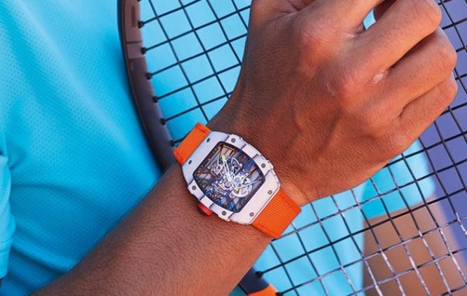 Dự giải Pháp mở rộng, Nadal khoe đồng hồ siêu đắt Nadal và chiếc đồng hồ Richard Mille RM 27-02.