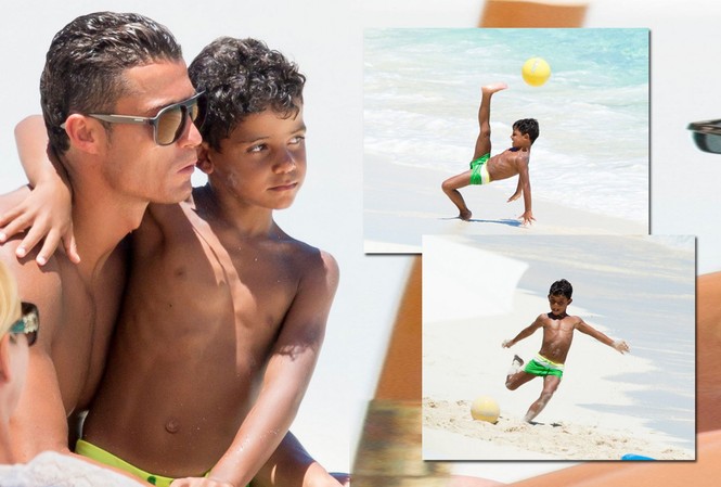 Ronaldo muốn con trai kế nghiệp Ronaldo muốn cậu con trai Cristiano Ronaldo Jr. theo nghiệp quần đùi áo số.