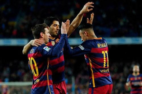 Bộ ba Messi – Suarez – Neymar thiết lập kỷ lục mới MSN lại lập kỷ lục ghi bàn.