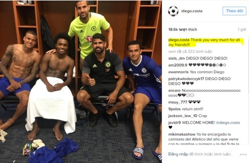 Diego Costa xác nhận chia tay Chelsea Costa xác nhận chia tay Chelsea?