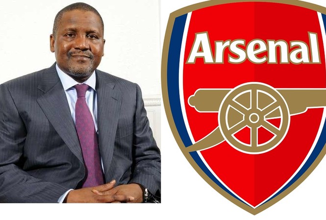 Tỷ phú châu Phi chốt thời điểm mua lại Arsenal Aliko Dangote muốn thôn tính Arsenal trong vòng 3-4 năm tới.