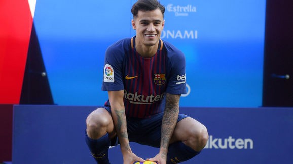Lộ diện số áo của “bom tấn” Coutinho tại Barcelona Philippe Coutinho sẽ mặc áo số 14 tại Barcelona.
