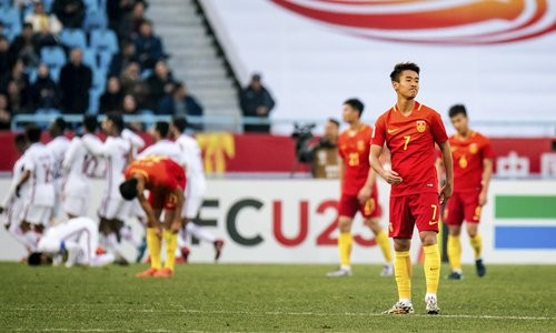 Ấm ức vì bị loại, U23 Trung Quốc tính khiếu nại trọng tài U23 Trung Quốc thất vọng khi thua ngược U23 Qatar.