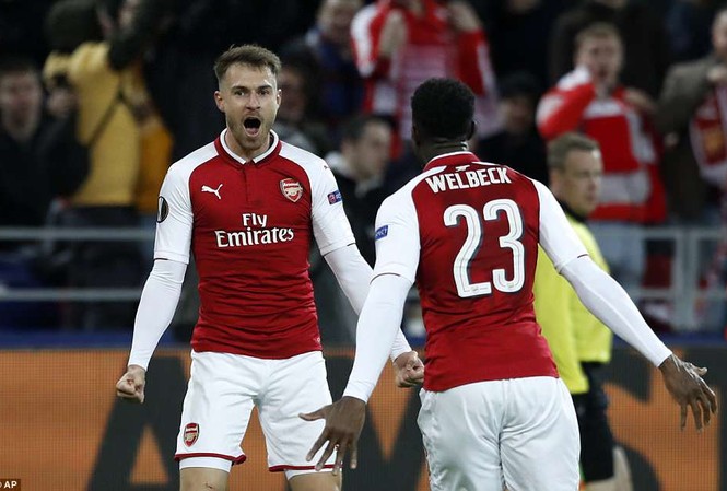 Xác định 4 đội góp mặt ở bán kết Europa League Ramsey giúp Arsenal thoát thua trước CSKA Moscow.