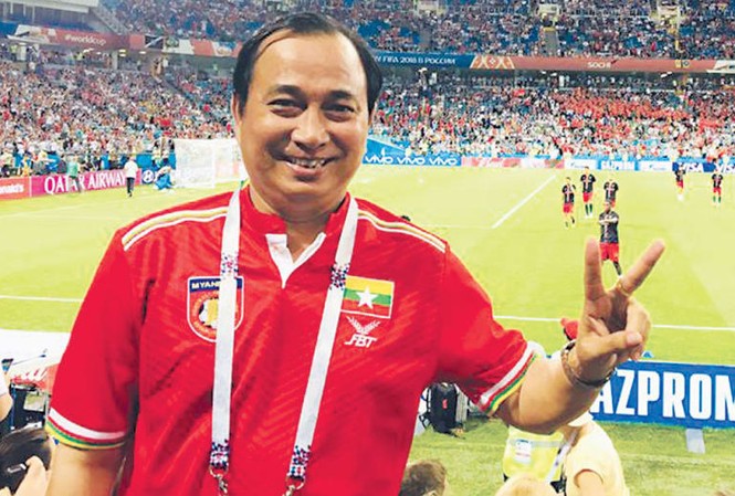 'Sếp' bóng đá Myanmar gửi thông điệp cứng rắn tới ĐT Việt Nam Chủ tịch Liên đoàn bóng đá Myanmar - ông Soe Moe Kyaw.