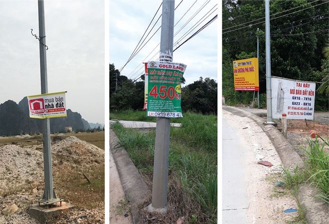 Lùi thông qua Luật Đặc khu, cơn 'sốt' đất liệu có thoái trào? Hình các banner, phướn rao bán đất dễ dàng bắt gặp tại nhiều nơi ở các đặc khu tương lai.