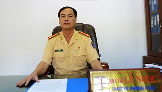 Cậu bé ung thư làm CSGT: 'Em vui mà sao ai cũng khóc?' Đại tá Lê Ngọc, Trưởng phòng CSGT (PC 67), Công an TP Đà Nẵng