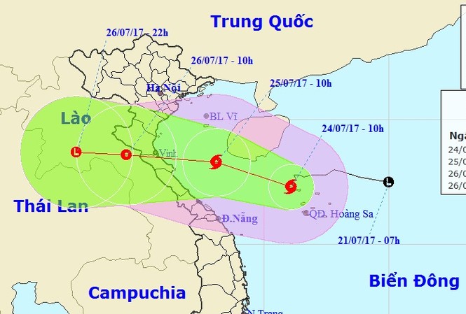 Còn hơn 400 tàu ở vùng nguy hiểm của bão số 4 Báo số 4 dự báo sẽ ảnh hưởng trực tiếp đến các tỉnh từ Thanh Hóa đến Quảng Bình
