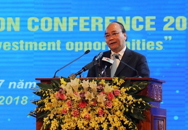 Thủ tướng: Thái Nguyên có thể thành một cực tăng trưởng ở miền Bắc Thủ tướng Chính phủ Nguyễn Xuân Phúc phát biểu tại Hội nghị xúc tiến đầu tư tỉnh Thái Nguyên năm 2018.