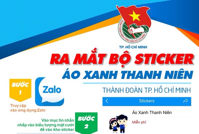 Ngộ nghĩnh hình ảnh màu áo tổ chức Đoàn qua bộ sticker chibi Ngộ nghĩnh hình ảnh màu áo tổ chức Đoàn qua bộ sticker chibi