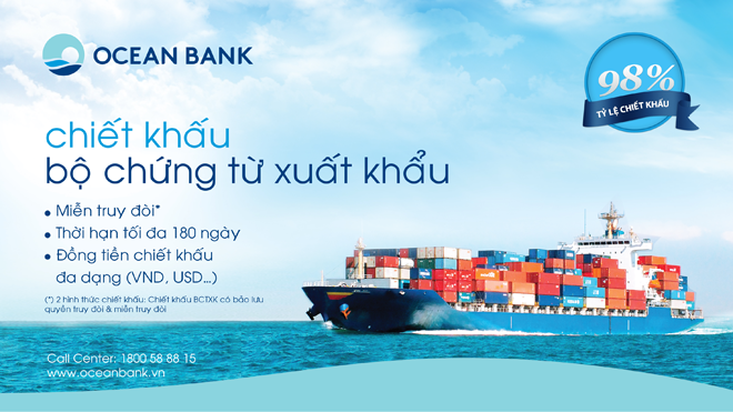 OceanBank ra mắt phiên bản mới chiết khấu bộ chứng từ xuất khẩu OceanBank ra mắt phiên bản mới chiết khấu bộ chứng từ xuất khẩu