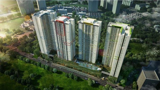 Nhà đầu tư nước ngoài với cuộc chơi bất động sản đỉnh cao Phối cảnh tổng thể Khu căn hộ Seasons Avenue