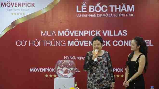 Chủ nhân giải thưởng căn hộ nghỉ dưỡng 2.7 tỷ đồng chia sẻ bí quyết đầu tư Bà Đỗ Thị Thái, khách hàng may mắn trúng dải thưởng phát biểu cảm ơn chủ đầu tư dự án movenpick Cam Ranh Resort tại buổi lễ