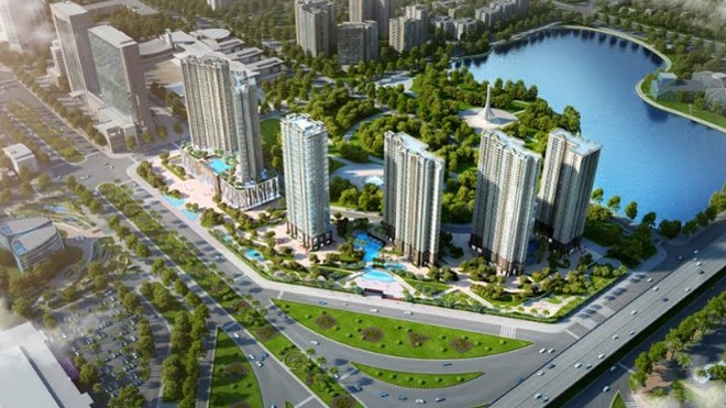 Tân Hoàng Minh Group – Vingroup – Techcombank hợp tác triển khai dự án D’.Capitale D’.Capitale có mặt tiền hướng ra đại lộ Trần Duy Hưng, Khuất Duy Tiến và Hoàng Minh Giám; tiếp giáp khu công viên hồ điều hòa Nhân Chính; và đối diện Trung tâm hội nghị quốc gia