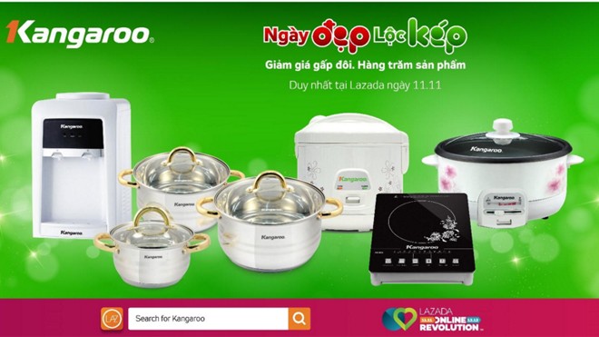 Kangaroo khuyến mại gần 50% khi mua hàng online Kangaroo khuyến mại gần 50% khi mua hàng online
