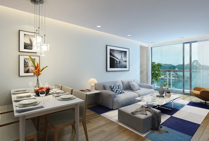 Căn hộ 1,2 tỷ: Tâm điểm của thị trường BĐS nghỉ dưỡng đầu năm Các căn hộ đều được trang bị full nội thất cao cấp và có hướng nhìn ra vịnh Hạ Long.