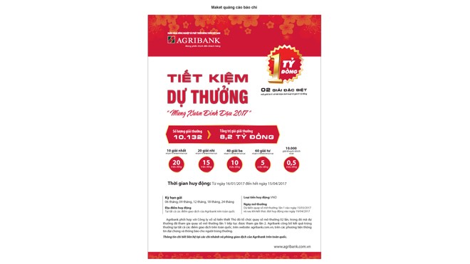 "8,2 tỷ và hơn 10 nghìn cơ hội trúng thưởng” khi gửi tiền tại Agribank