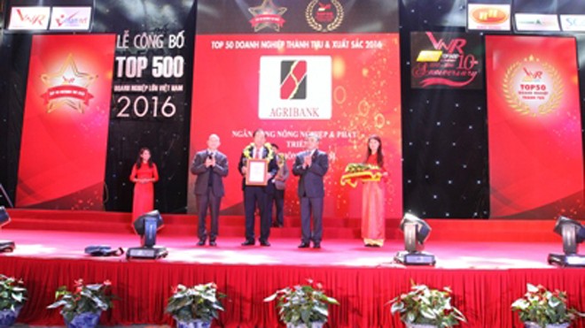 Agribank đạt TOP50 DN thành tựu theo bảng xếp hạng VNR500 Agribank đạt TOP50 DN thành tựu theo bảng xếp hạng VNR500