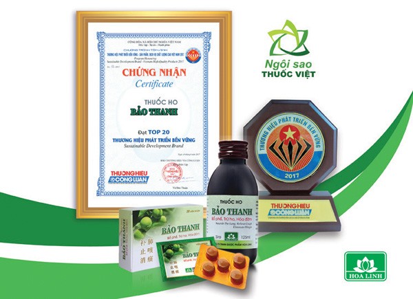 Thuốc ho bổ phế Bảo Thanh: Top 20 Thương hiệu phát triển bền vững quốc gia Thuốc ho bổ phế Bảo Thanh: Top 20 Thương hiệu phát triển bền vững quốc gia