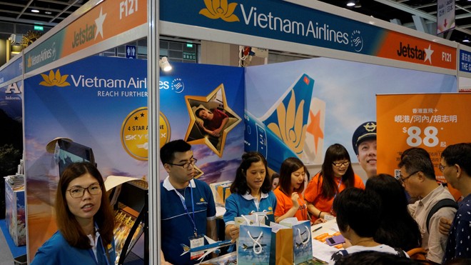 Vietnam Airlines và Jetstar Pacific quảng bá thương hiệu tại Hồng Kông Vietnam Airlines và Jetstar Pacific quảng bá thương hiệu tại Hồng Kông
