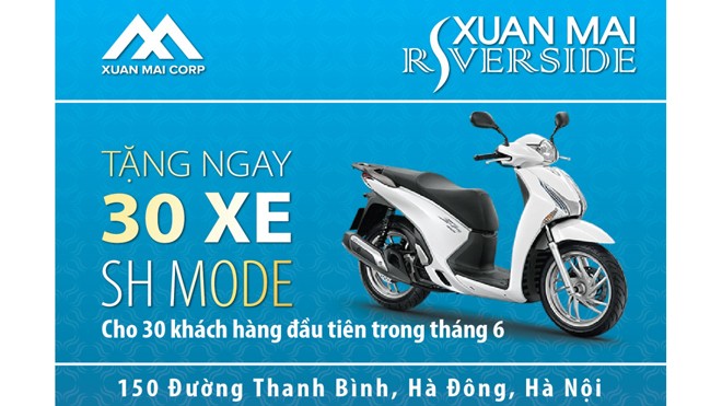 Mua Xuân Mai Riverside, nhận ngay Honda SH mode Mua Xuân Mai Riverside, nhận ngay Honda SH mode