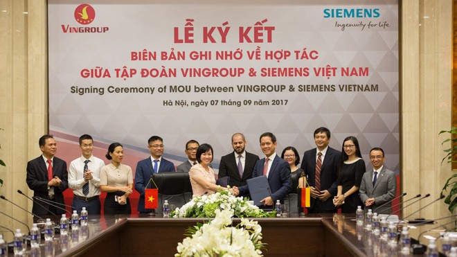 Vingroup và Siemens ký biên bản hợp tác về công nghệ Vingroup và Siemens ký biên bản hợp tác về công nghệ