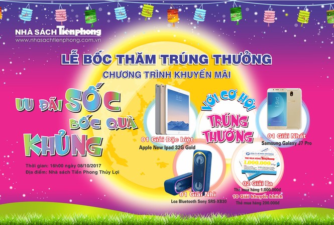 Hơn 10 ngàn người tham gia khuyến mãi “Ưu đãi sốc, bốc quà khủng” tại nhà sách Tiền Phong Hơn 10 ngàn người tham gia khuyến mãi “Ưu đãi sốc, bốc quà khủng” tại nhà sách Tiền Phong