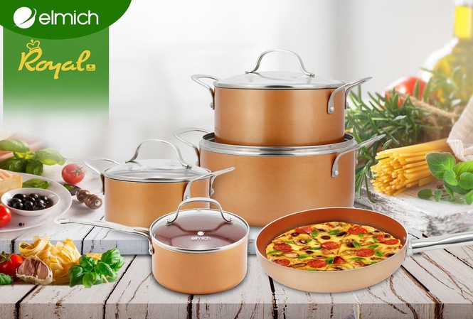 Lần đầu tiên tại Việt Nam, nồi chảo Royal Elmich giúp tiết kiệm 30% điện năng Nồi chảo Royal với đáy từ Full induction giúp tăng hiệu suất bắt từ lên 95%