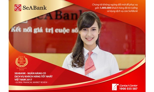 Seabank: “Dịch vụ khách hàng tốt nhất Việt Nam năm 2017” Seabank đạt giải thưởng quốc tế “Dịch vụ khách hàng tốt nhất Việt Nam năm 2017”
