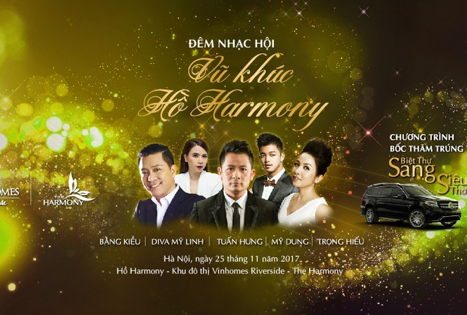 Vingroup ra mắt hồ Harmony: Không gian cho nghệ thuật thăng hoa. Đêm nhạc hội “Vũ khúc hồ Harmony” quy tụ những ngôi sao hàng đầu Việt Nam