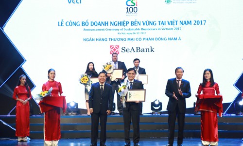 Seabank nằm trong top 100 doanh nghiệp phát triển bền vững Việt Nam 2017 Seabank nằm trong top 100 doanh nghiệp phát triển bền vững Việt Nam 2017