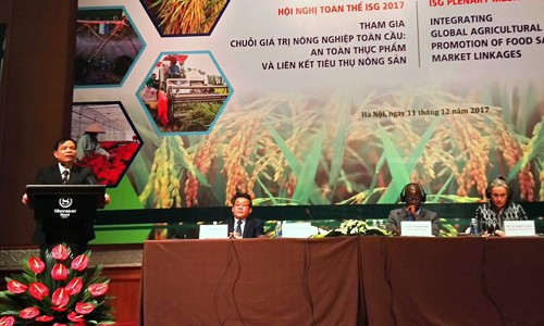 Đảm bảo an toàn nông sản để tham gia chuỗi giá trị toàn cầu Bộ trưởng Nguyễn Xuân Cường chủ trì Hội nghị toàn thể chương trình hỗ trợ quốc tế (ISG)