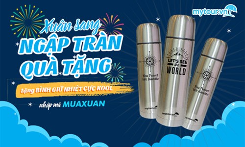 Mừng Logo mới – Mytour.vn tung quà cực hot cuối năm Nhập mã MUAXUAN để nhận quà cực chất từ Mytour.vn - Ảnh: Mytour.vn