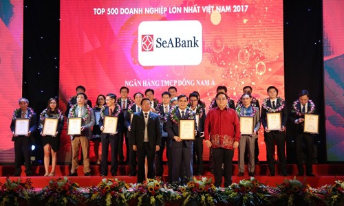 SeABank được xếp hạng Top 500 Doanh nghiệp lớn nhất Việt Nam SeABank được xếp hạng Top 500 Doanh nghiệp lớn nhất Việt Nam