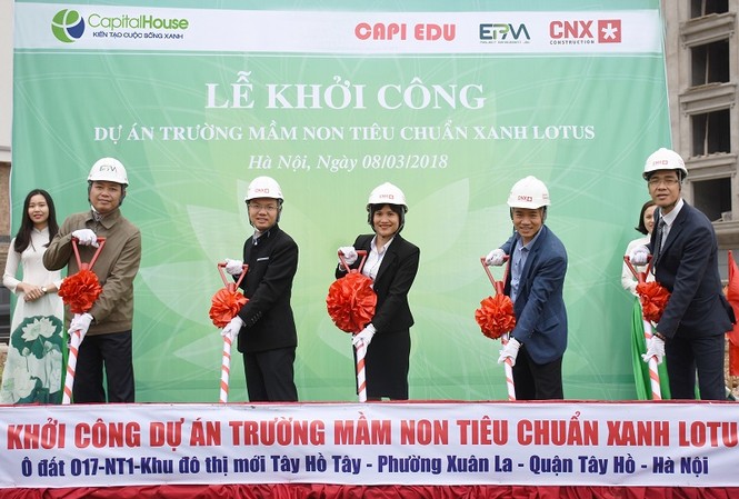 Capital House khởi công xây dựng trường mầm non tiêu chuẩn xanh LOTUS Capital House khởi công xây dựng trường mầm non tiêu chuẩn xanh LOTUS