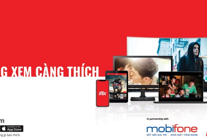 Giới trẻ thích thú với dịch vụ xem video iflix của MobiFone Nguồn ảnh: MobiFone