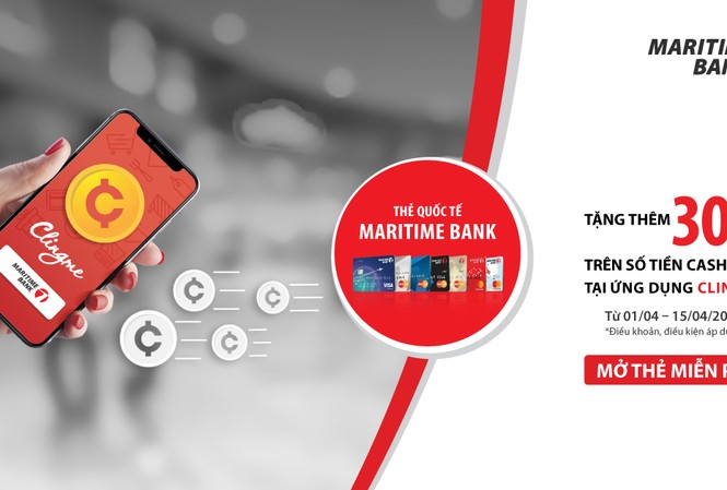 Maritime Bank phối hợp với ứng dụng Clingme mang ưu đãi thêm 30% Maritime Bank phối hợp với ứng dụng Clingme mang ưu đãi thêm 30%