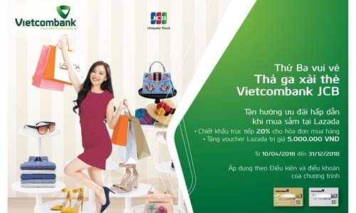Ưu đãi hấp dẫn dành cho chủ thẻ Vietcombank JCB Ưu đãi hấp dẫn dành cho chủ thẻ Vietcombank JCB