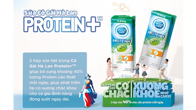 Cô Gái Hà Lan ra mắt sữa tiệt trùng có đường Protein+TM mới Cô Gái Hà Lan ra mắt sữa tiệt trùng có đường Protein+TM mới