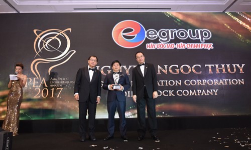 Hành trình truyền lửa cho những ước mơ của doanh nhân 8x Ông Nguyễn Ngọc Thuỷ nhận Giải thưởng Doanh nhân Châu Á Thái Bình Dương (APEA) năm 2017