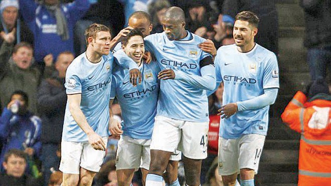 Man xanh đã đỏ Man City lên dây cót đúng lúc trước khi tiếp Barca. Ảnh: Dailymail