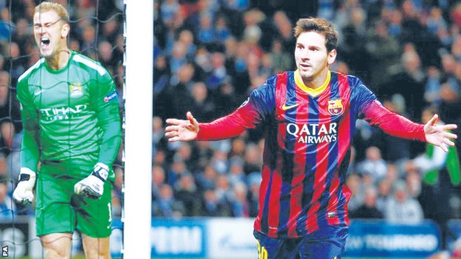 Man City bại trận trước Barca: Nho vẫn còn xanh Messi vẫn là sự khác biệt. Ảnh: PA