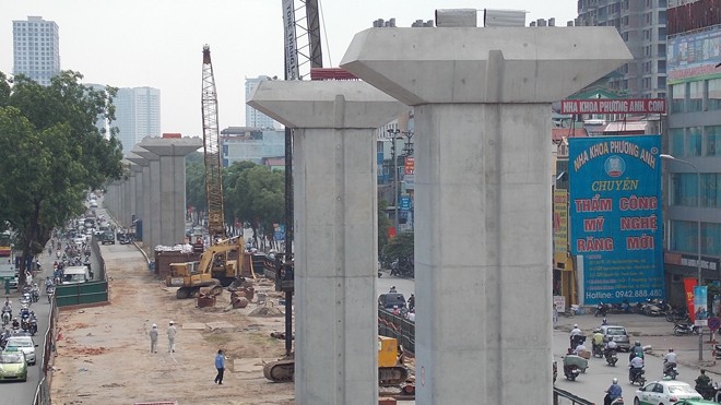 “Điều chỉnh một tý đã rùm beng cả lên” Ngoài chậm hàng năm, dự án đường sắt đô thị Cát Linh-Hà Đông còn đội giá 339 triệu usd (tương đương 7.144 tỷ đồng). Ảnh: Trọng Đảng