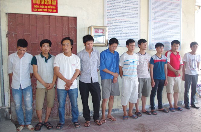 Khởi tố 16 bị can ở vụ gây rối, trộm cắp tại Vũng Áng Các đối tượng bị khởi tố tại CQĐT