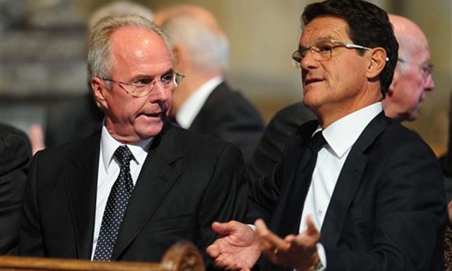 Sốc với danh sách ứng viên cho ghế HLV tuyển Brazil Sven-Goran Eriksson (trái) và Fabio Capello đều lọt vào danh sách ứng viên “ghế nóng” ở ĐT Brazil.