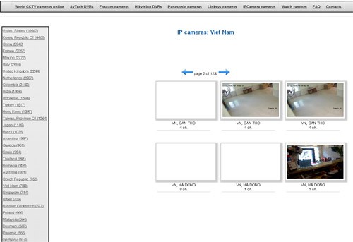 Hơn 730 camera tại Việt Nam đang bị theo dõi Camera an ninh tại Việt Nam đang bị chia sẻ hình ảnh một cách công khai. Ảnh chụp màn hình