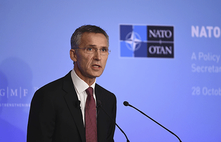 NATO tuyên bố gia tăng hiện diện gần biên giới Nga Tổng thư ký Tổ chức Hiệp ước Bắc Đại Dương (NATO) Jens Stoltenberg. Ảnh: AFP/TTXVN.